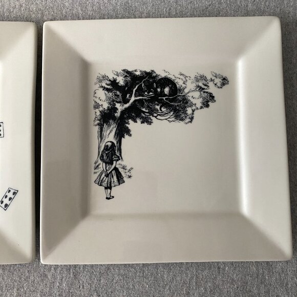 Alice In Wonderland 9" x 9" Square Plates By Fishs Eddy - Picture 4 of 14